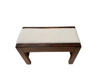 Art Deco Modernist Stool with De Ploeg fabric, 1920s